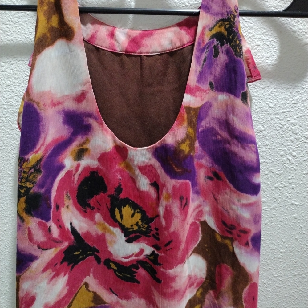 Floral Ruffle Top/ Capris Size 6 - Picture 7 of 8